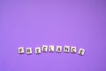 Word Freelance. Wooden blocks with lettering on top, copy space Royalty Free Stock Photo