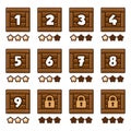 Wooden level selection