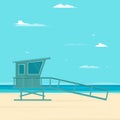 Wooden lifeguard stand