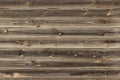 Wooden lining boards wall. midtone brown wood texture. background old panels, Seamless pattern. Horizontal planks Royalty Free Stock Photo