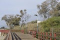 Wooden litoral walkway Royalty Free Stock Photo