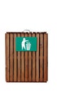 Wooden Litter Bin Royalty Free Stock Photo