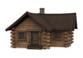 Wooden Log Cabin House Isolated Royalty Free Stock Photo