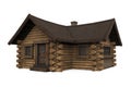 Wooden Log Cabin House Isolated Royalty Free Stock Photo