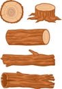 Wooden log collection Royalty Free Stock Photo