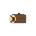 Wooden log filled outline icon