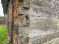 wooden log walls in Podlasie