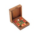 Wooden logical toy, isolated