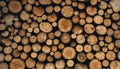 Wooden logs background,  Woodpile texture,  Wooden background Royalty Free Stock Photo