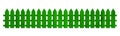 Wooden long fence - green