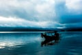 Wooden long tailed boat