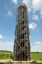 Wooden lookout tower near Hermanice, Czech republic