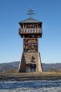 Wooden Lookout tower or observation tower Haj. Nova Bana. Slovakia