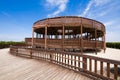 Wooden lookout tower in Valdebebas Park of Madrid Royalty Free Stock Photo