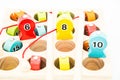 wooden magnetic kids child fishing toy to learn numbers