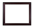 Wooden mahogany picture frame Royalty Free Stock Photo