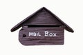 Wooden mailbox at home Royalty Free Stock Photo