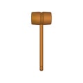 Wooden mallet in brown design