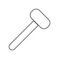 Wooden mallet, hammer icon. Element of Constraction tools for mobile concept and web apps icon. Outline, thin line icon for