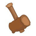 Wooden mallet isolated illustration Royalty Free Stock Photo