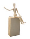 Wooden man and book Royalty Free Stock Photo