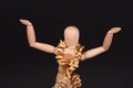 A wooden mannequin dancing Royalty Free Stock Photo