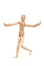 A wooden mannequin gesticulate Royalty Free Stock Photo