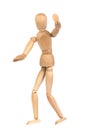 A wooden mannequin gesticulate Royalty Free Stock Photo