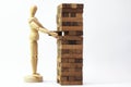 Wooden mannequin human model scale playing game