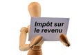 Income tax written in French