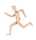 Wooden mannequin running