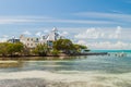 Wooden mansions at Caye Caulker island, Beli Royalty Free Stock Photo