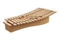 Wooden marimba instrument with mallets on a black background Royalty Free Stock Photo