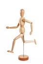 Wooden marionette running Royalty Free Stock Photo