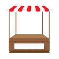 Wooden market stall icon