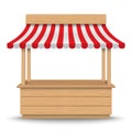 Wooden market stand stall