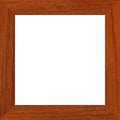 Wooden marquetry square walnut frame, wooden frame made of a combination of different woods