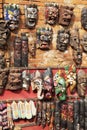 Wooden Masks, Bhaktapur, Nepal Royalty Free Stock Photo