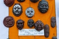 Wooden masks for sale, Indian handicrafts