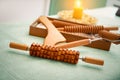 Wooden massage tools for Madero therapy Royalty Free Stock Photo