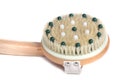 Wooden massager with natural bristle