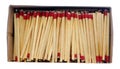 Wooden matchsticks in box Royalty Free Stock Photo
