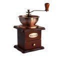 Wooden mechanical coffee grinder