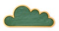 Wooden menu board or school forms in clouds