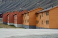 Wooden miners houses on Svalbard or Spitsbergen