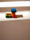 Wooden mini model retro train