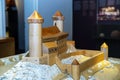 Wooden miniature model of old medieval fortress Andlau