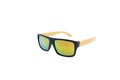 Wooden mirrored sunglasses isolated over the white background Royalty Free Stock Photo