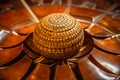 Wooden model of Auroville is a universal city making in Puducherry, South India dedicated to the ideal of human unity where people