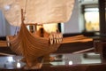 Wooden model of an old ship Royalty Free Stock Photo